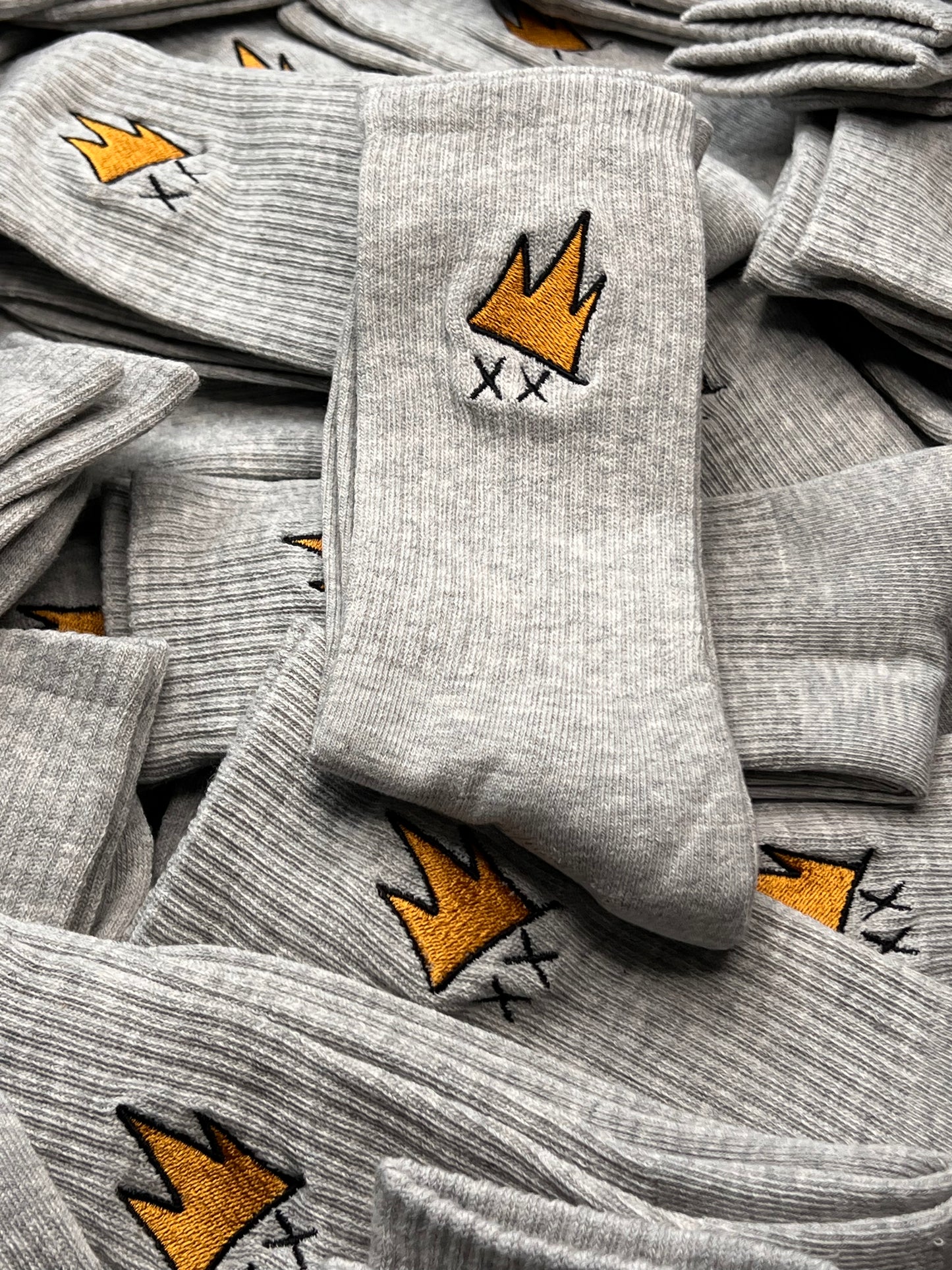 Grey Crew Socks